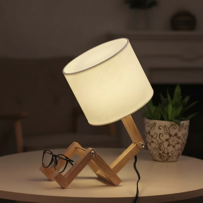 Foldable Shape-Changing Wooden Desk Lamp