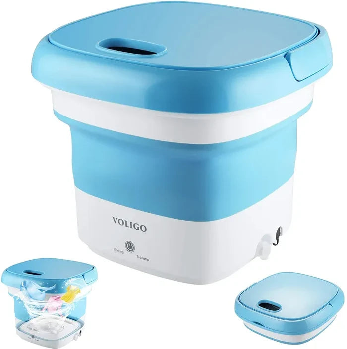 Folding Mini Washing Machine – Portable 2kg Compact Washer