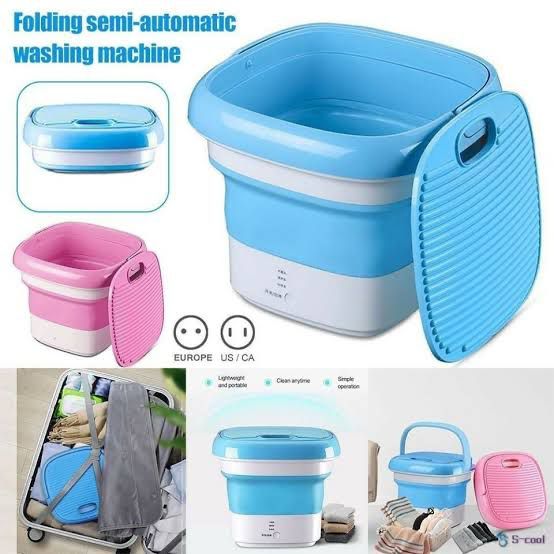 Folding Mini Washing Machine – Portable 2kg Compact Washer
