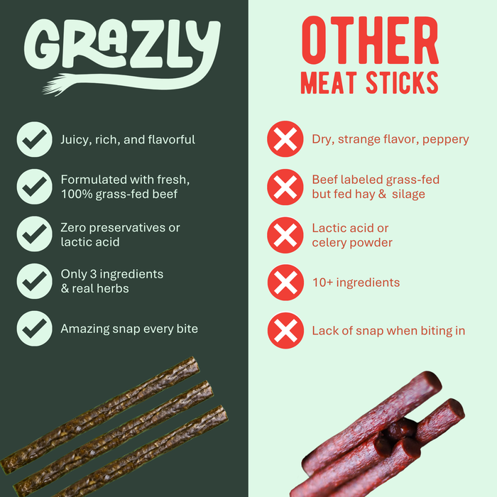 Grass-Fed Chimichurri Beef Meat Sticks – Real Herbs, 0g Sugar
