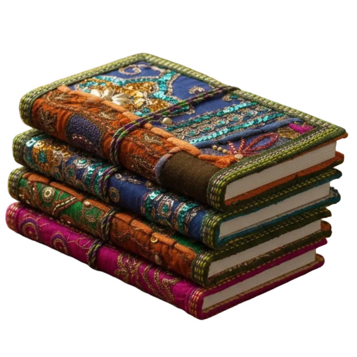 Handcrafted Sari Fabric Notebook Journal