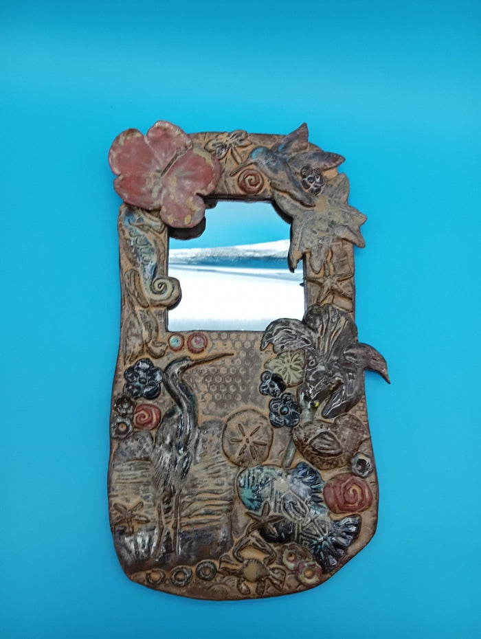 Handmade Ceramic Coastal Mirror