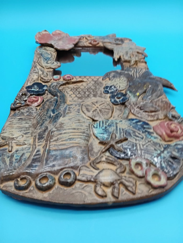 Handmade Ceramic Coastal Mirror