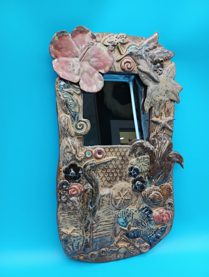 Handmade Ceramic Coastal Mirror