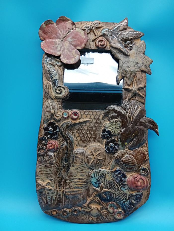 Handmade Ceramic Coastal Mirror