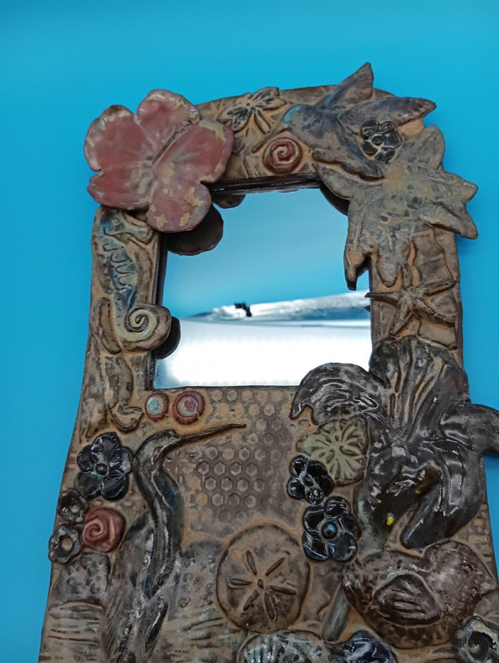 Handmade Ceramic Coastal Mirror