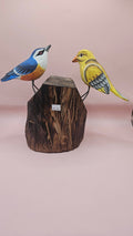 Handmade Wooden Songbird Figurines