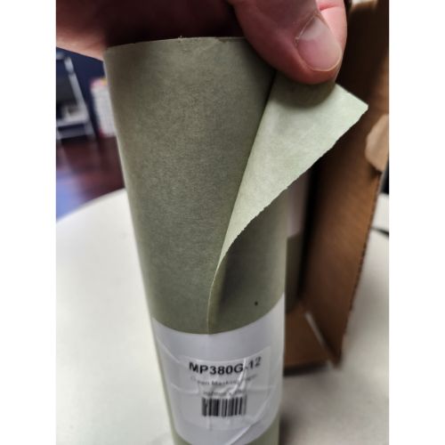 High Teck 12 in x 180 ft Green Masking Paper Hand Roll, Box of 12 - MP380G - 12 - CASE - Eagle National Supply