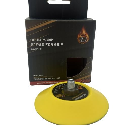 High Teck 3" Dia Velcro Backup Pad for Palm Sander | 5/16" - 24 Thread - DAP3GRIP - Eagle National Supply