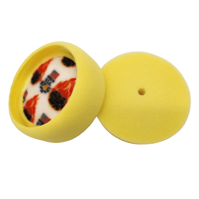 High Teck 3 Inch Dia Yellow Foam Compound Buffing Pads, 2 pk - 730G - Eagle National Supply