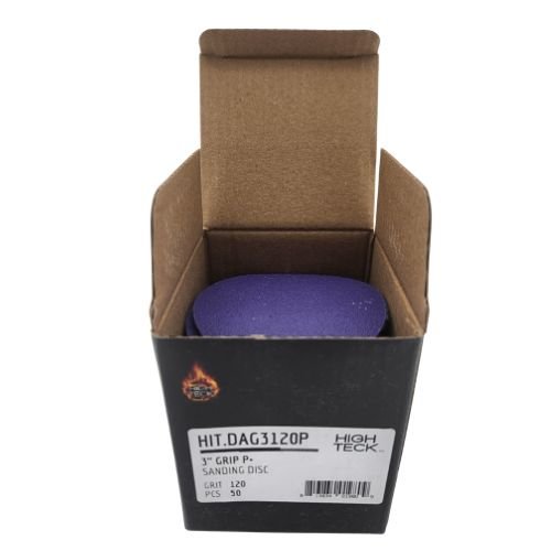 High Teck 3 Inch Purple Ceramic Grip Sanding Disc | 50 pk - DAG3120P - 120 Grit - Eagle National Supply