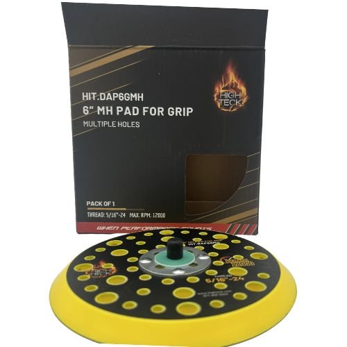 High Teck 6" Dia Multi - Hole Velcro Backup Pad for Palm Sander - DAP6GMH - Eagle National Supply