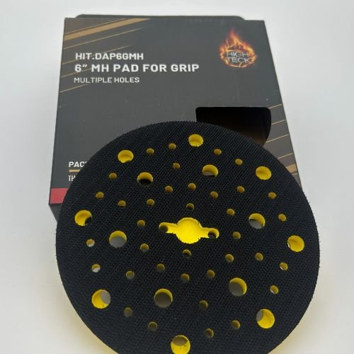 High Teck 6" Dia Multi - Hole Velcro Backup Pad for Palm Sander - DAP6GMH - Eagle National Supply