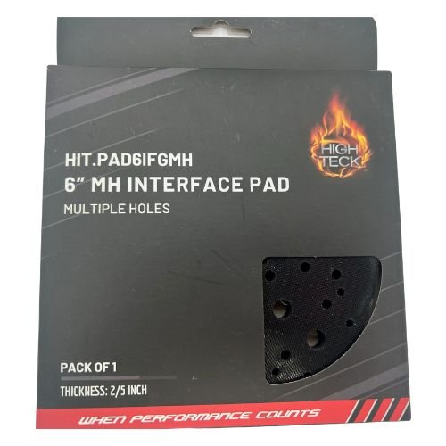 High Teck 6" Dia Multi - Hole Velcro Interface Pad for Palm Sander - PAD6IFGMH - Eagle National Supply