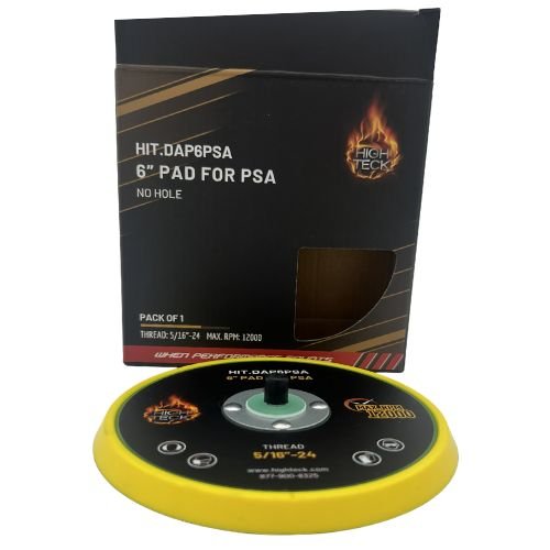 High Teck 6" Dia Sticky Backup Pad for Palm Sander | 5/16" - 24 Thread - DAP6PSA - Eagle National Supply