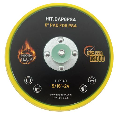 High Teck 6" Dia Sticky Backup Pad for Palm Sander | 5/16" - 24 Thread - DAP6PSA - Eagle National Supply