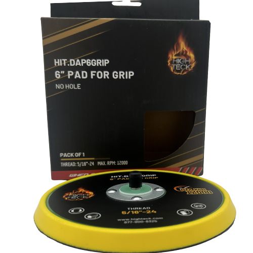 High Teck 6" Dia Velcro Backup Pad for Palm Sander | 5/16 - 24 Thread - DAP6GRIP - Eagle National Supply