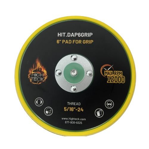 High Teck 6" Dia Velcro Backup Pad for Palm Sander | 5/16 - 24 Thread - DAP6GRIP - Eagle National Supply