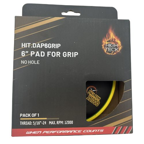 High Teck 6" Dia Velcro Backup Pad for Palm Sander | 5/16 - 24 Thread - DAP6GRIP - Eagle National Supply