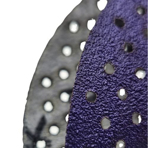High Teck 6 In Multi - Hole Purple Ceramic Grip Sanding Disc | 50 pk - DAG6080PMH - 80 Grit - Eagle National Supply
