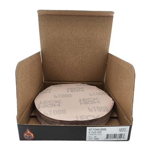 High Teck 6 Inch Super Fine Grit Flexible Grip Sanding Disc | 25 pk - FDA61000G - 1000 Grit - Eagle National Supply