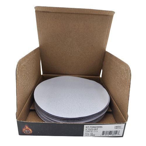 High Teck 6 Inch Super Fine Grit Flexible Grip Sanding Disc | 25 pk - FDA62000G - 2000 Grit - Eagle National Supply