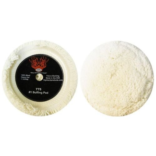 High Teck 775 7.5" Dia Wool Buffing Pad with Velcro Backing - 775 - Eagle National Supply