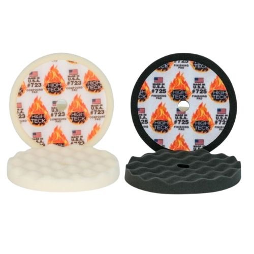 High Teck 8 Inch Diameter Twin Pack of Foam Buffing Pads, 2 pc - 727CP - Eagle National Supply