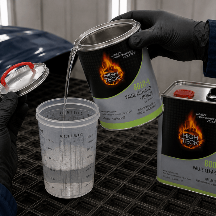 High Teck 8000-1 Gallon Value Clearcoat + 8010 Med Activator Kit -8000-1+8010-4 - Eagle National Supply