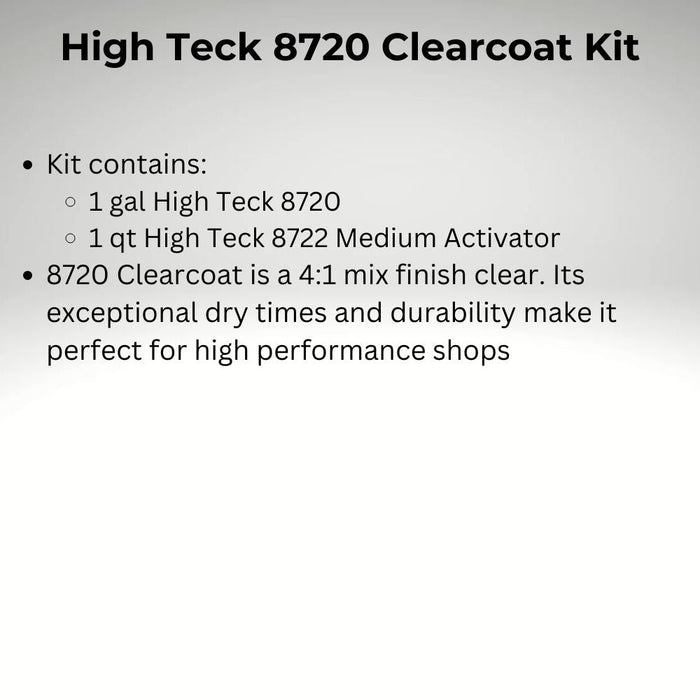 High Teck 8720 MS Finish Clear and Medium Activator Kit , 1 gal -8720+8722 - Eagle National Supply