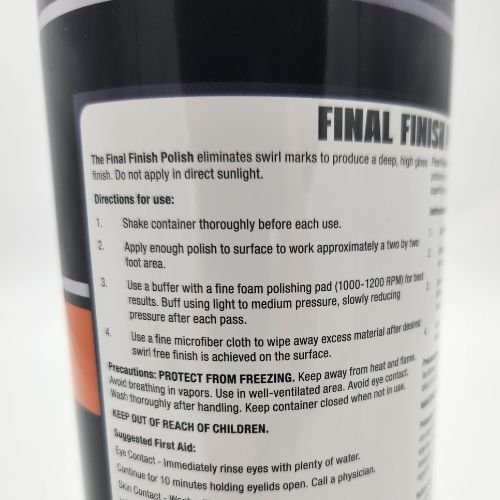 High Teck Final Finish Polishing Compound for Swirl Marks - 6116 - Pint - Eagle National Supply