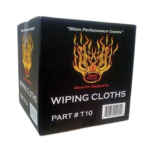 High Teck Large 10 lb Carton of New White Cotton Wiping Cloths - T10 - Eagle National Supply
