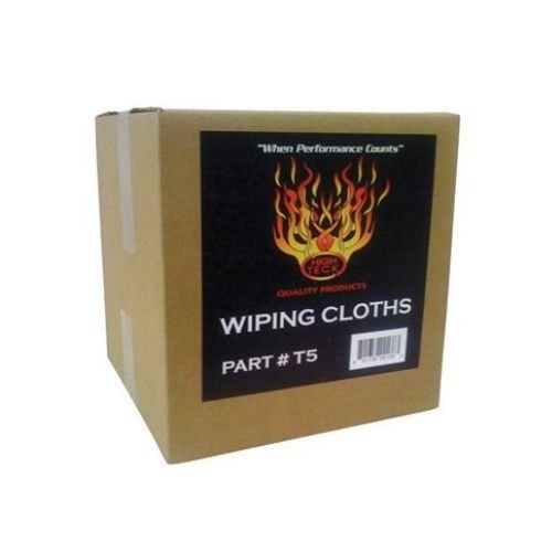 High Teck Large 5 lb Box of New White Cotton Wiping Cloths - T5 - Eagle National Supply