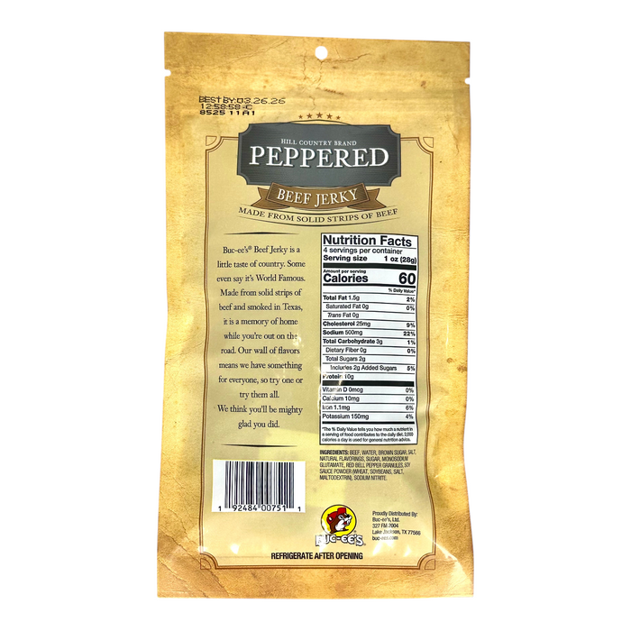 Hill Country Brand Peppered Beef Jerky – Smoky & Bold