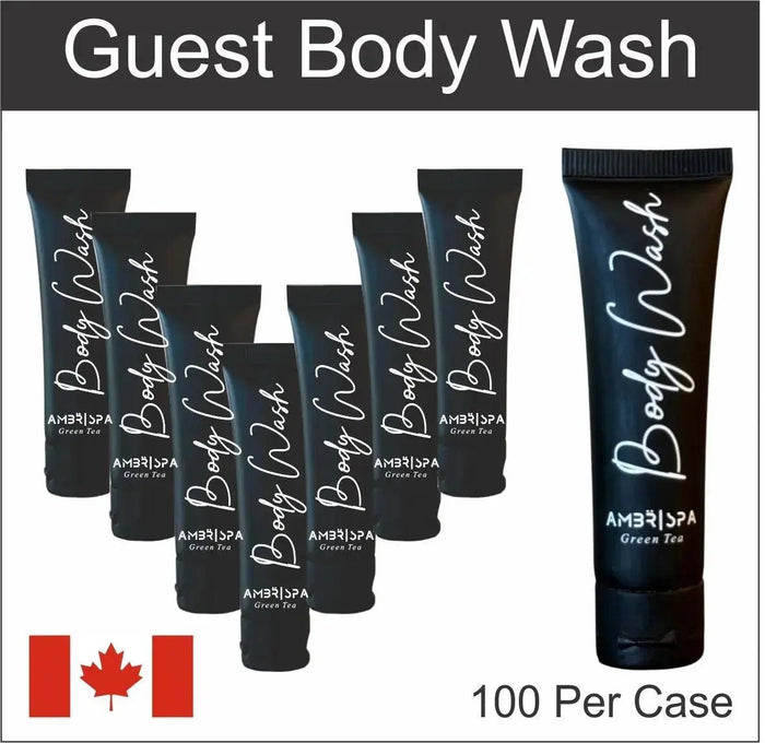 Hotel Sized Body Wash AMBR 50 pack - Branded Amenities by Custom Amenities Inc.