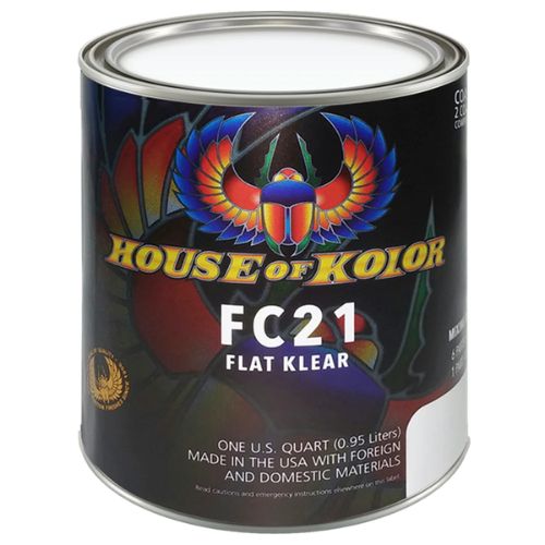 HOUSE OF KOLOR FC21 Flat Finish Clearcoat, 1 Qt, 6:1 Mixing -FC21-Q01---Eagle National Supply