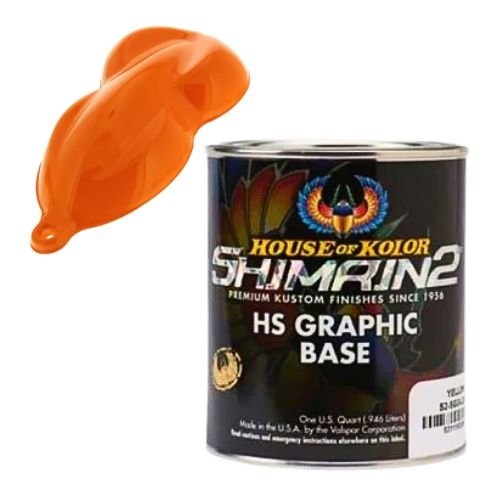 House of Kolor S2 - SG07 HS Orange Solid Graphic Basecoat, Qt - S2 - SG07 - Q01 - Eagle National Supply