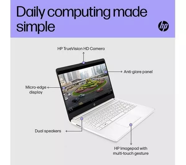 HP Laptop 14s-dq - Intel Quad-Core 8GB RAM 128GB SSD