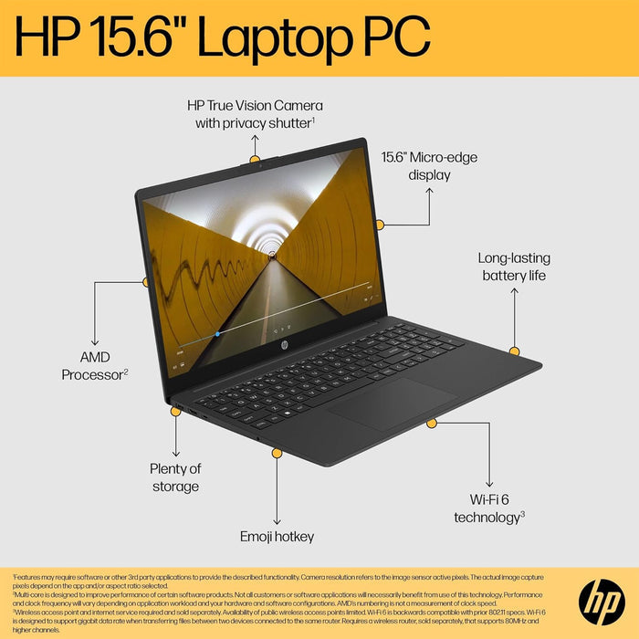 HP laptop 15-fc0018na - 7th Generation Ryzen 3 4GB DDR5 RAM