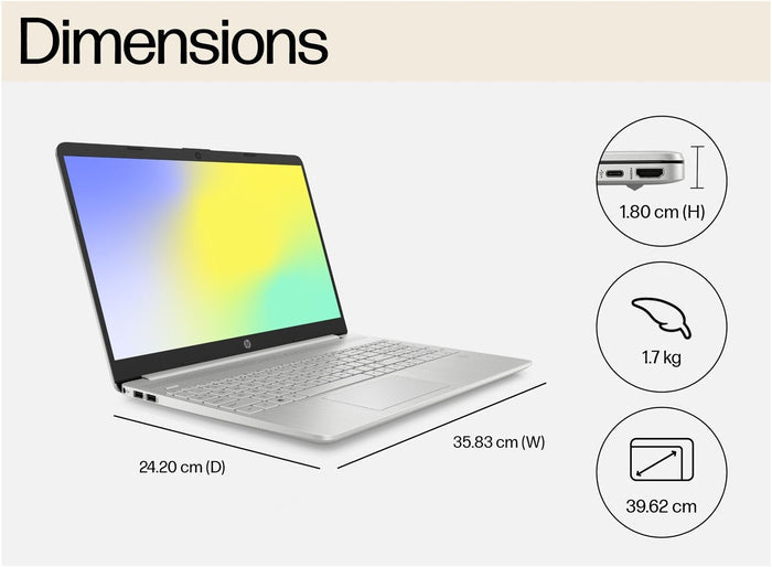 HP Laptop 15s-fq5585sa - 12th Generation Core i3 8GB RAM