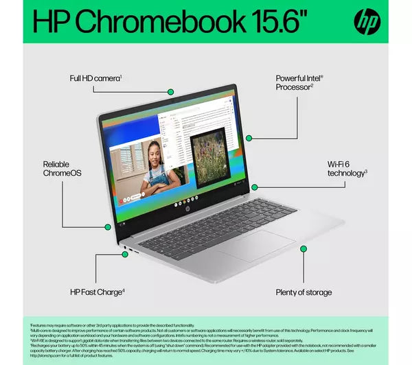 HP Laptop Chromebook 15a-nb0000na- Eight-Core i3 4GB DDR5