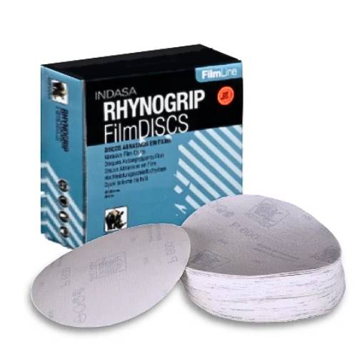 Indasa Rhynogrip 6 in 1000 Grit White Sanding Film Discs, 50 pc -7600F-1000---Eagle National Supply