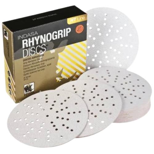 Indasa Rhynogrip HT 6 in 320 Grit Ultravent Sanding Discs, 50 pc -8660-320---Eagle National Supply
