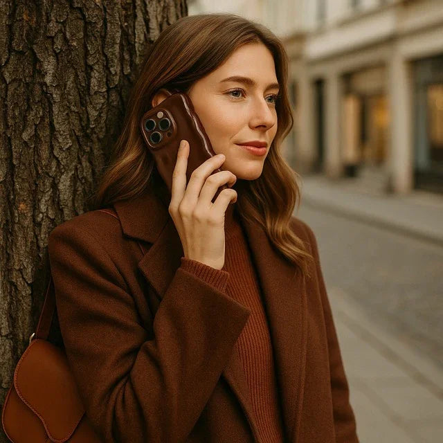 iPhone hoesje Bubble - donkerbruin