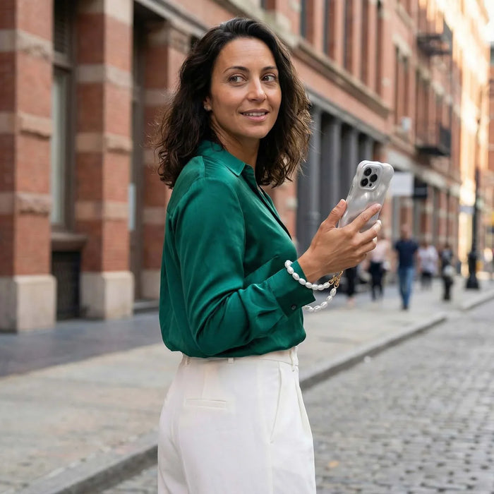 iPhone hoesje Bubble - parel