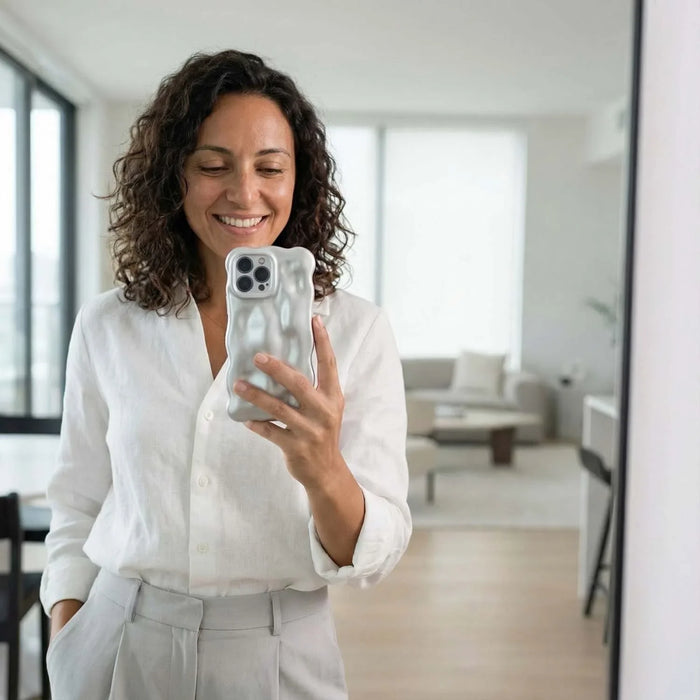 iPhone hoesje Bubble - parel