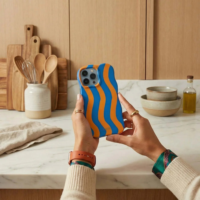 iPhone hoesje Candy - blauw oranje