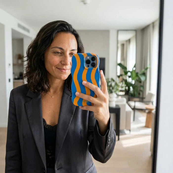 iPhone hoesje Candy - blauw oranje