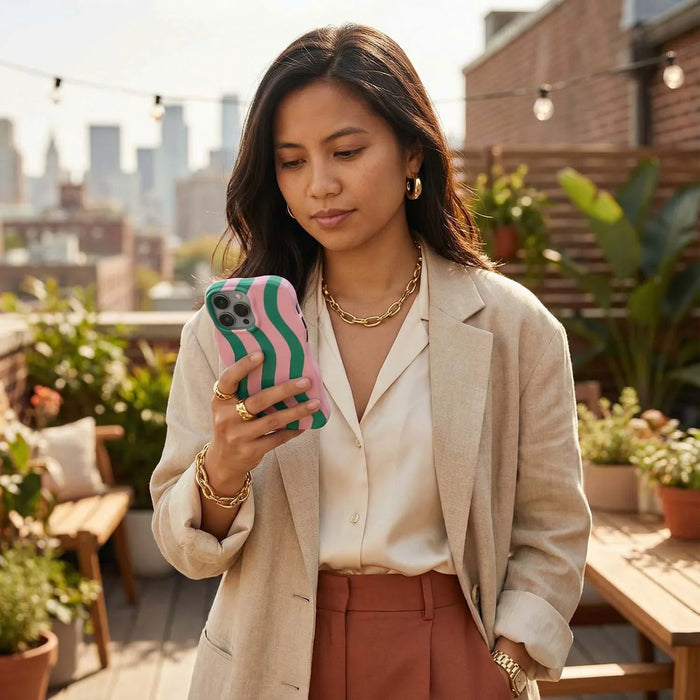 iPhone hoesje Candy - groen roze