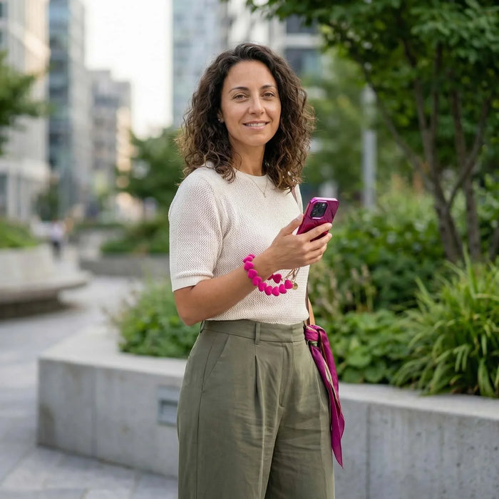 iPhone hoesje Lustra - fel roze